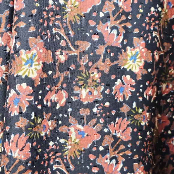 Philosophy Plus Size Floral V-Neck Blouse with Pink and Green Accents - Picture 7 of 9